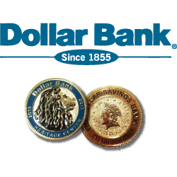 Dollar Bank Logo and coins