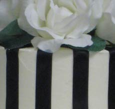 contemporary striped wedding cake