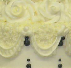 dotted wedding cake