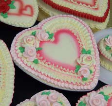 mini heart cakes