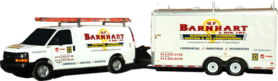 GF Barnhart and Son Van and Trailer