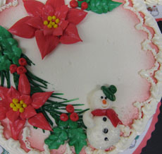 poinsettia cake
